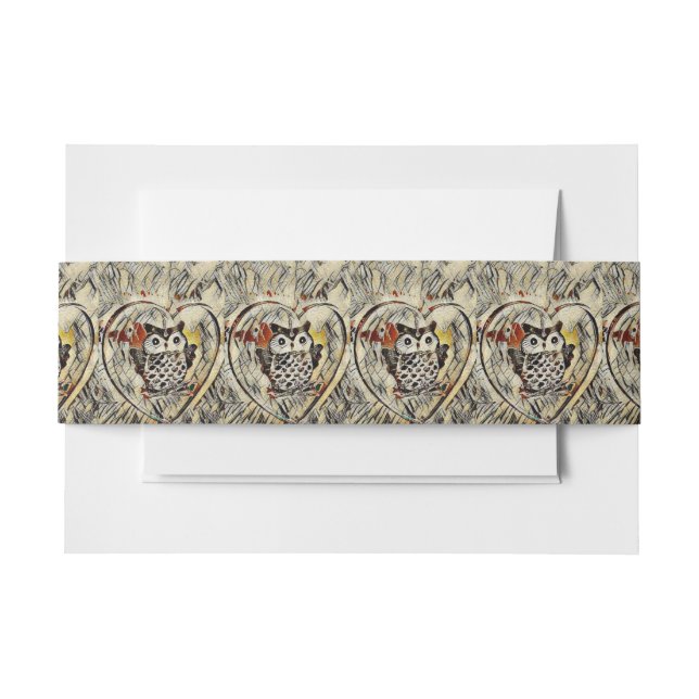 Bandeau De Faire-part Dessin de hibou (Devant Example)