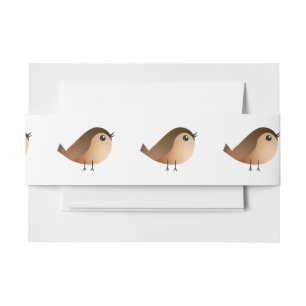 Bandeau De Faire-part Dessin d'Oiseau de Bruant