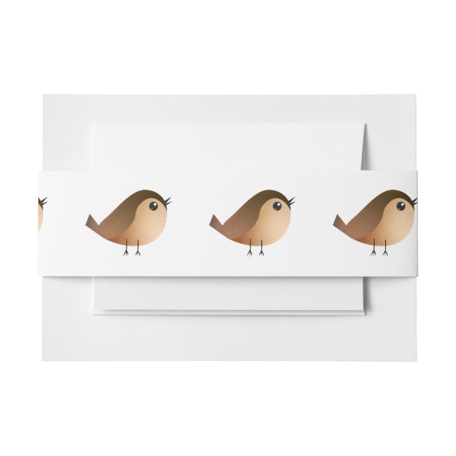 Bandeau De Faire-part Dessin d'Oiseau de Bruant (Devant Example)
