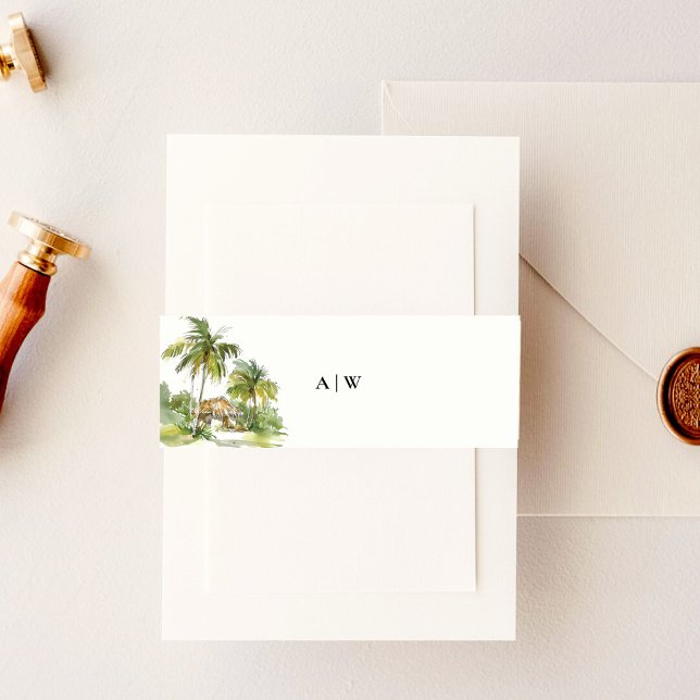 Bandeau De Faire-part Destination tropicale (Créateur téléchargé)