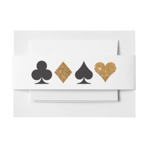 Bandeau De Faire-part Destiny Vegas Invitation Faux Gold Parties scintil