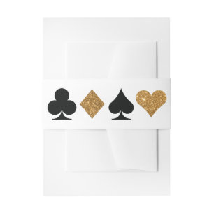 Bandeau De Faire-part Destiny Vegas Invitation Faux Gold Parties scintil