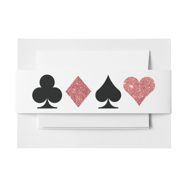 Bandeau De Faire-part Destiny Vegas Invitation Rose Gold Parties scintil (Devant Example)