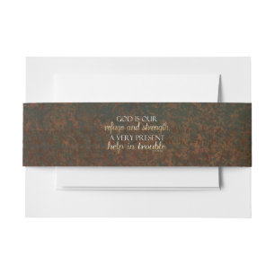 Bandeau De Faire-part Dieu est notre Refuge Bible Chrétienne Verse Brown