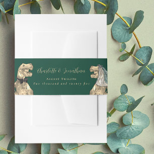 Bandeau De Faire-part Dinosaur thème Mariage personnalisé