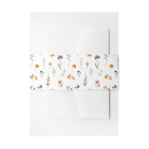 Bandeau De Faire-part Ditsy Sunflowers & Mariage de automne Fleur sauvag