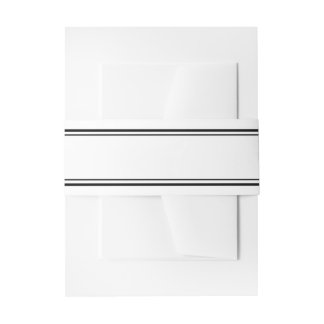 Bandeau De Faire-part Double bordure noire Portrait Bande de ventre