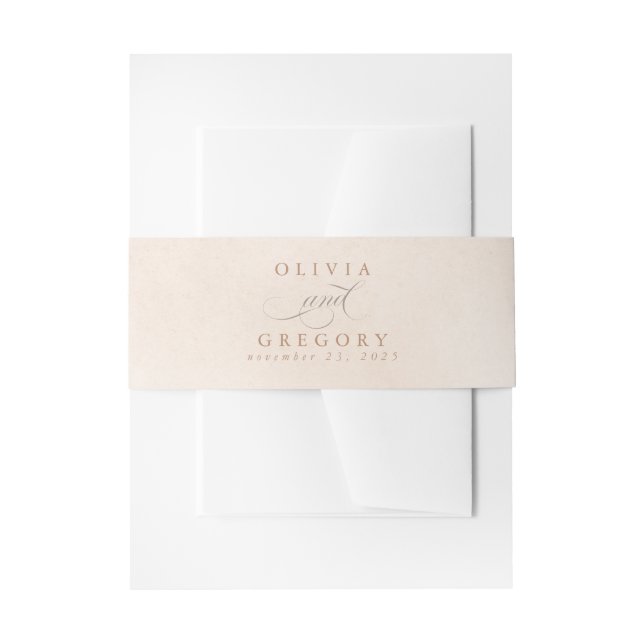 Bandeau De Faire-part Doux Mariage Pastel Shades Neutral (Devant example)