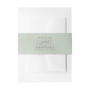 Bandeau De Faire-part Doux Pastel Sage Vert Texture Élégante Moderne