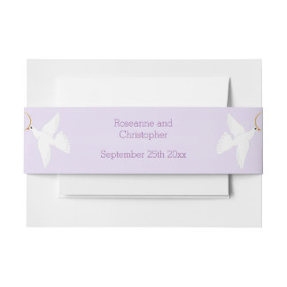 Bandeau De Faire-part Doves Design Mariage couleur Lilac
