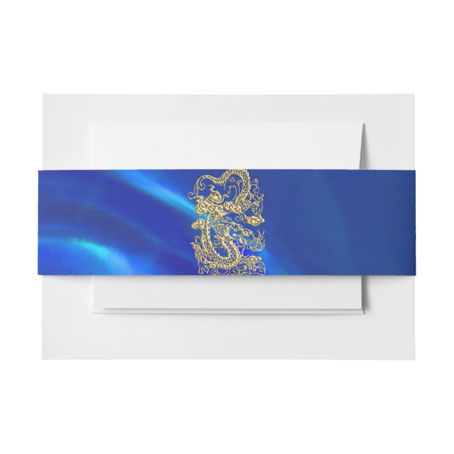 Bandeau De Faire-part Dragon d'or incorporé (Devant Example)