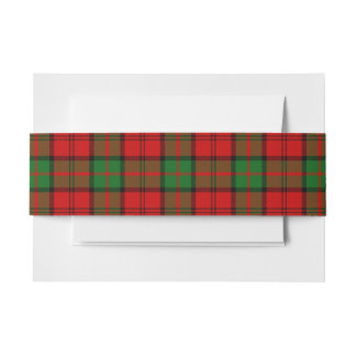 Bandeau De Faire-part Dunbar Scottish Tartan Belly Band