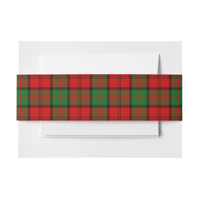 Bandeau De Faire-part Dunbar Scottish Tartan Belly Band (Devant Example)