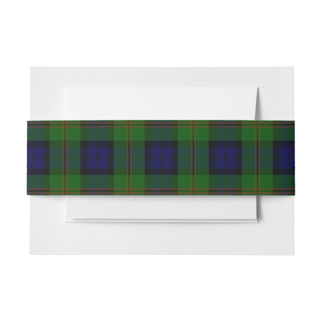 Bandeau De Faire-part Dundas Scottish Tartan Belly Band (Devant Example)