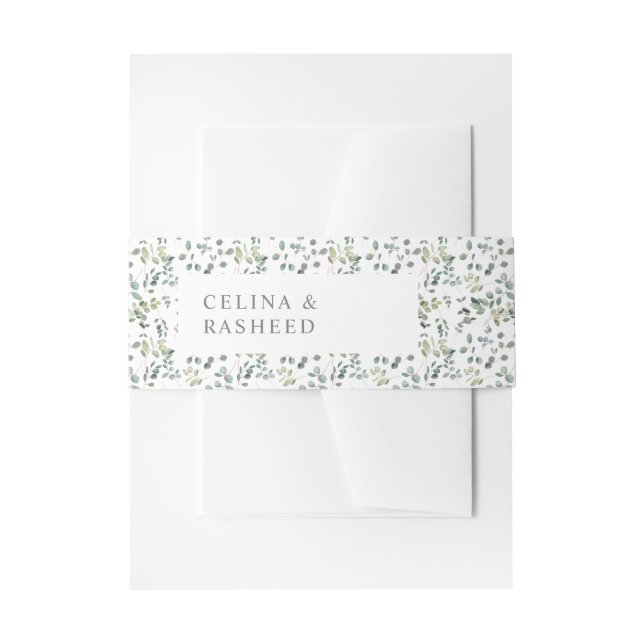 Bandeau De Faire-part Duo de verdure d'eucalyptus rustique 2 (Devant example)