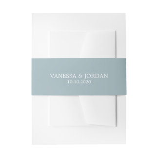 Bandeau De Faire-part Dusty blue Classic Mariage personnalisé