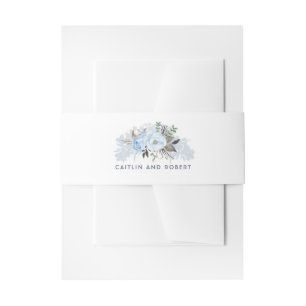 Bandeau De Faire-part Dusty Blue Floral Mariage