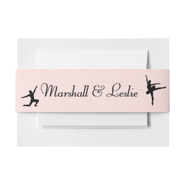 Bandeau De Faire-part Dusty Rose Ballet (Devant Example)