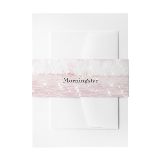 Bandeau De Faire-part Eaux De L'Océan Rose Étonnant (Devant example)