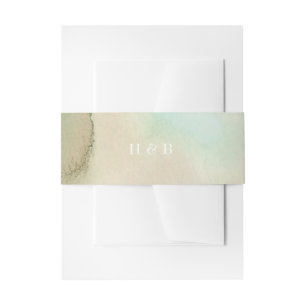Bandeau De Faire-part Élégance de l'aquarelle de plage douce
