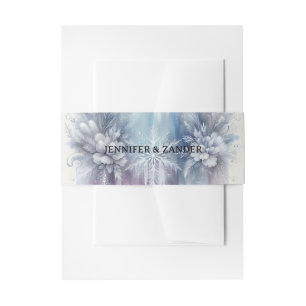 Bandeau De Faire-part Elégance Frostée Mariage Aquarelle moderne Icy