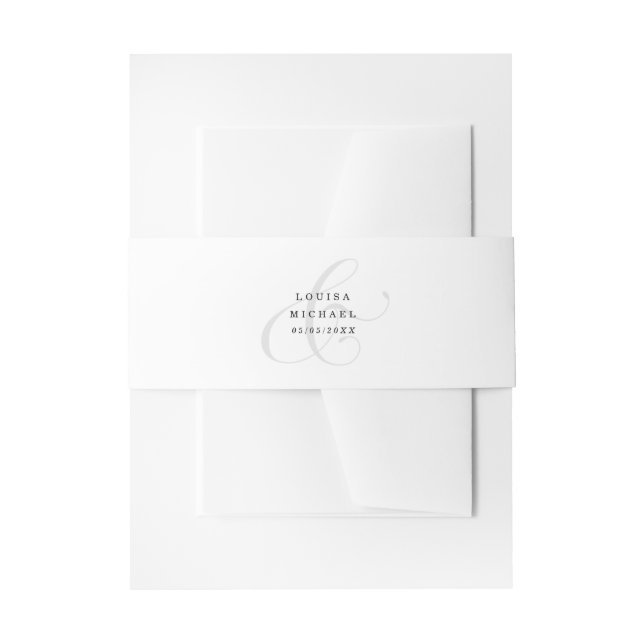 Bandeau De Faire-part Elegant Ampersand Wedding Classic Round Sticker (Devant example)