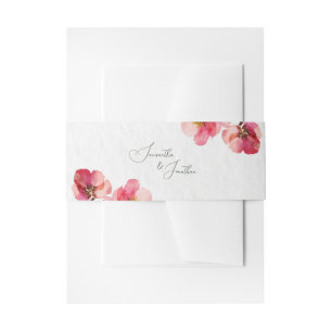 Bandeau De Faire-part Élégant aquarelle corail rose mariage floral