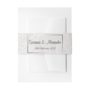 Bandeau De Faire-part Elégant argent et Mariage damassé