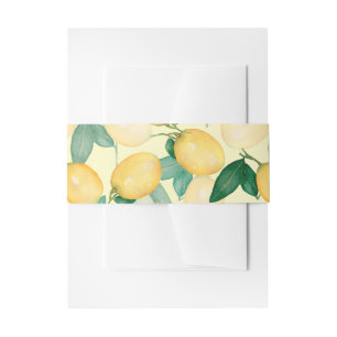 Bandeau De Faire-part Élégant Bande Ventrale aux Citrons