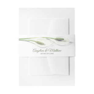 Bandeau De Faire-part Elégant Blanc Calla Lily Fleurs Mariage Floral