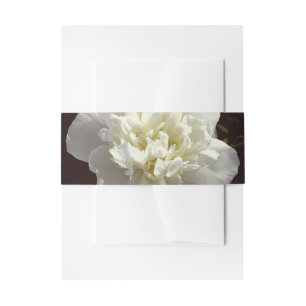 Bandeau De Faire-part Elégant blanc peony floral blanc photo