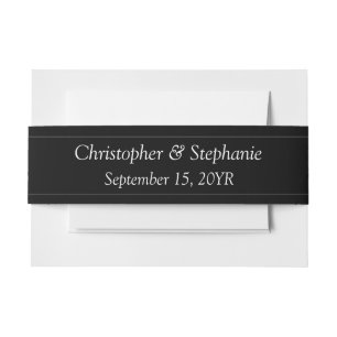 Bandeau De Faire-part Élégant Classique Personnalisable Mariage Écriture