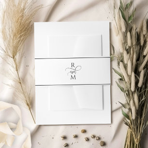 Bandeau De Faire-part Élégant et Moderne Mariage Monogrammé