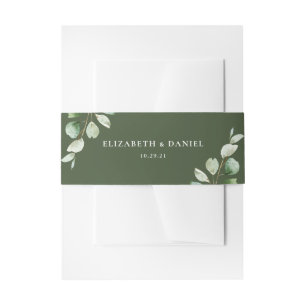 Bandeau De Faire-part Elégant Eucalyptus Vert Mariage personnalisé