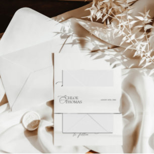 Bandeau De Faire-part Élégant Faire-part de mariage noir et blanc