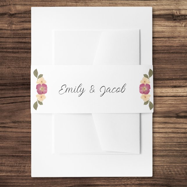 Bandeau De Faire-part Elégant Fleurs sauvages habillés Boho Garden Maria (Créateur téléchargé)