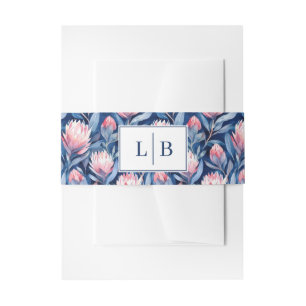 Bandeau De Faire-part Élégant floral botanique marine