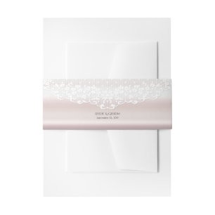 Bandeau De Faire-part Élégant floral dentelle blanche