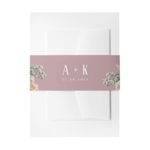 Bandeau De Faire-part Élégant floral rose