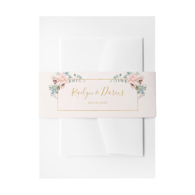 Bandeau De Faire-part Élégant flou | Mariage Pastel (Devant example)