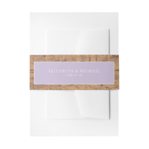 Bandeau De Faire-part Élégant Lavande Lilac Rustique Mariage de dentelle