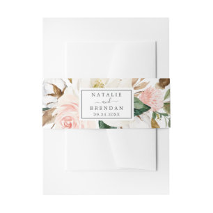 Bandeau De Faire-part Élégant Magnolia   Mariage blanc et blanc