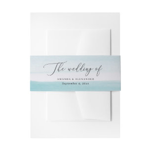 Bandeau De Faire-part Élégant mariage aquarelle bleue Maritime et Naut