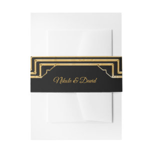 Bandeau De Faire-part Élégant Mariage Art Déco Gatsby