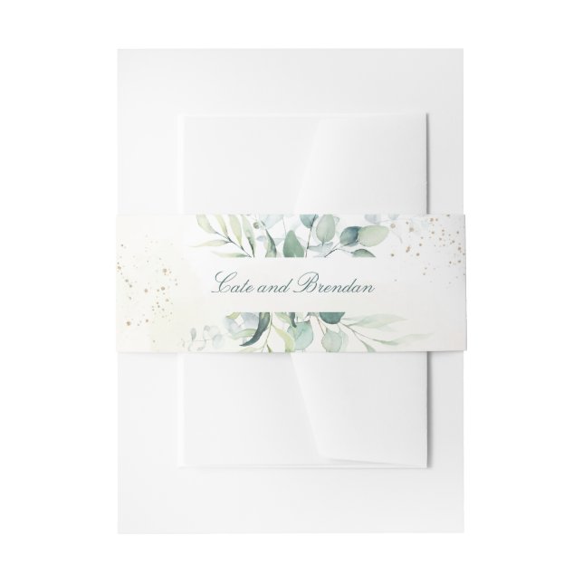 Bandeau De Faire-part Élégant mariage au feuillage d'eucalyptus (Devant example)