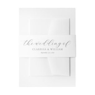 Bandeau De Faire-part Élégant mariage blanc écriture