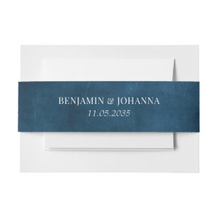 Bandeau De Faire-part Elégant Mariage bleu aquarelle personnalisé