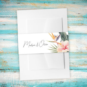 Bandeau De Faire-part Élégant Mariage botanique tropical