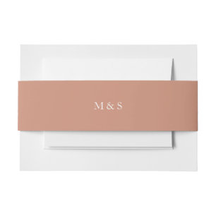 Bandeau De Faire-part Élégant Mariage corail en terre cuite