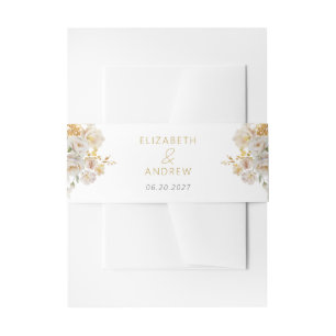 Bandeau De Faire-part Elégant Mariage de fleurs d'aquarelle